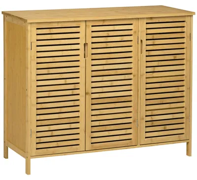Image de Armoire à chaussures - Rangement à chaussures - Étagère à chaussures - Meuble à chaussures - Meuble pour chaussures - Bois naturel