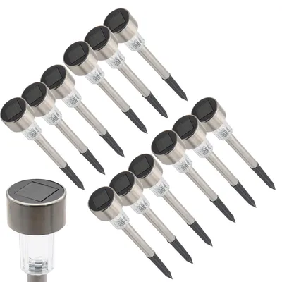 Produktbild von 12x Solarlampe Gartenlampe Solarleuchte Gartenleuchte Bodenleuchte Solar Licht LED