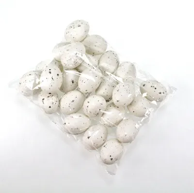 Produktbild von 24 Eier ca. 6cm Kunststoff Kiebitzeier Hühnereier Ostereier Wachteleier