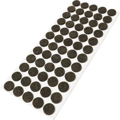 Produktbild von Adsamm® | 60 x selbstklebende Filzgleiter / Braun / Ø 14 mm / rund / Möbelgleiter aus Filz mit 3.5 mm Stärke