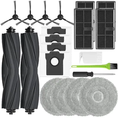 Zubehörset 21-tlg. für Saugroboter: 4 Staubbeutel, 4 Filter, 2 Hauptbürsten