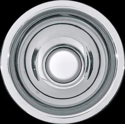 Image de KWC, bassin rond, modèle RONDO, en acier inoxydable, dimensions 233 x 107 mm, sans trop-plein, finition satinée
