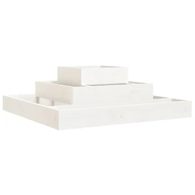 Immagine prodotto di vidaXL Fioriera bianca 80x80x27 cm in legno di pino massiccio