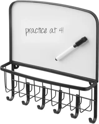 Produktbild von Briefablage Schlüsselleiste schwarz Schlüsselbrett Whiteboard Board mDesign