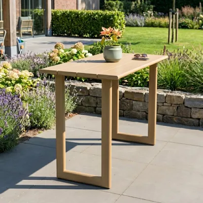 Produktbild von Bartisch Santiago 140cm Aluminium Holzoptik – 34140