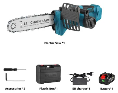 Produktbild von Kettensäge - Astsäge - Astschneider - Handsäge - Mini - Akkubetrieben - Elektrisch - 30 cm (12 Zoll) - Bürstenloser Motor