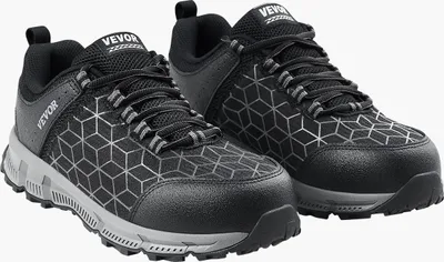 Produktbild von VEVOR Sicherheitsschuhe für Herren, EU-Größe 42,5, Arbeitsschuhe mit gepolsterter Zehenpartie, unzerstörbare Sicherheits-Sneaker, leichte Turnschuhe für die Industrie und das Baugewerbe, Schwarz