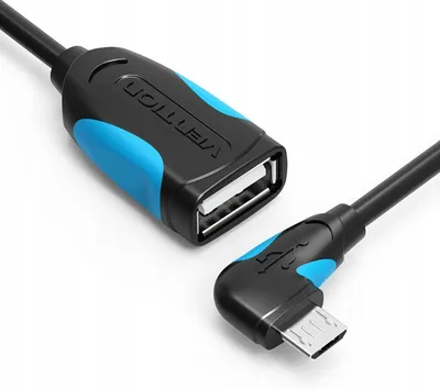Produktbild von VENTION Micro-USB OTG Winkelstecker Kabel 90° 0,1m