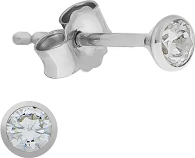 Produktbild von V Ohrstecker 375 Weißgold Zirkonia