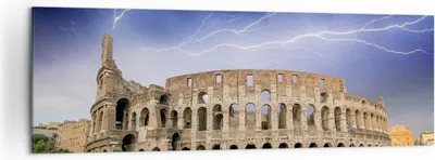 Produktbild von Bild auf Leinwand - Leinwandbild - Italien Architektur Kolosseum Tourismus - 160x50cm - Wand Bild - Wanddeko - Leinwanddruck - Bilder - Kunstdruck - Leinwand bilder - Wandkunst - AB160x50-2505