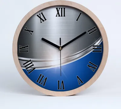 Produktbild von Holzuhr 25fi cm wanduhr - schwarze Spitzen - Metall Abstraktion