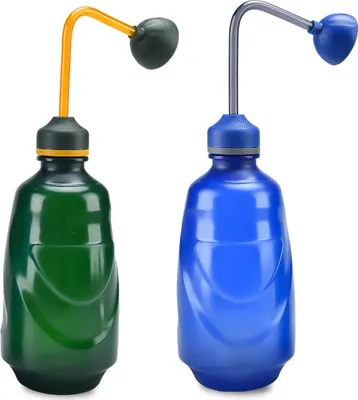 Produktbild von Kleine Gießkanne für Setzlinge - sanfter Sprüher - 0,45 l - grün + blau