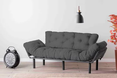 Produktbild von Hanah Home, Nitta- FTN1362, Grau, Schlafsofas, Rahmen: 100% Metall