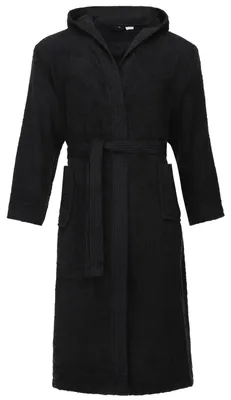 Image de Ladeheid Peignoir de bain homme en éponge 100% coton LA40-192 (Noir-30, L)