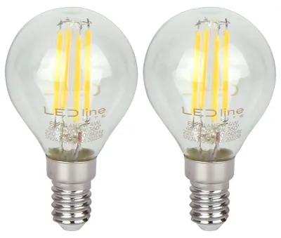 Produktbild von LED Line E14 LED-Lampe P45 4W 480lm 2700K warmweiß 2 Stück