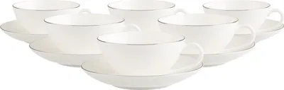 Immagine prodotto di Villeroy & Boch Anmut Platinum No.1 tazza da tè con piattino 140 ml set da 6
