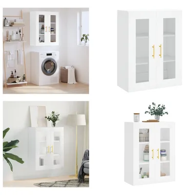 Image de vidaXL Armoire murale blanc 69,5x34x90 cm - Armoire murale - Armoires - Armoire de stockage