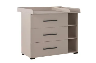 Produktbild von arthur berndt Wickelkommode Essentials 115 cm – Wickeltisch mit abnehmbarem Wickelaufsatz, Soft-Close, Holzwerkstoff, Cashmere