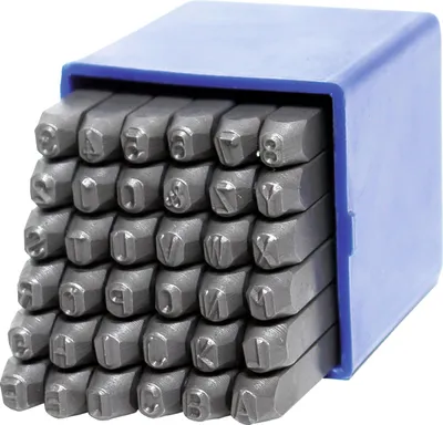 Schlagzahlen Schlagbuchstaben Gravieren Set 36 teilig 36-tlg Schlagstempel Buchstaben 914830 36-tlg. 38-teilig 914830 18502 4031765185028