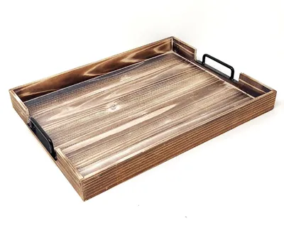 Produktbild von Dekotablett ANTIK rechteckig 40x30cm braun aus Holz Formano WA