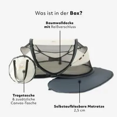 Produktbild von Deryan Baby Luxe, Faltbar, Sichtfenster, 1,8 kg, Braun, Cremefarben