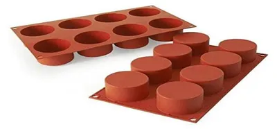 Produktbild von Silikomart | SF119 Silikonform für Monoportionen ZYLINDER, Antihaft, 8 Kavitäten