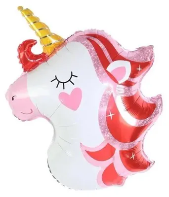 Image de Ballon en aluminium « Licorne rêveuse » 64 x 47 cm - Godan