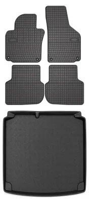 Immagine prodotto di Tappetini gomma SolidPRO + bagagliaio per Volkswagen Jetta VI 2010-2018 5 pezzi
