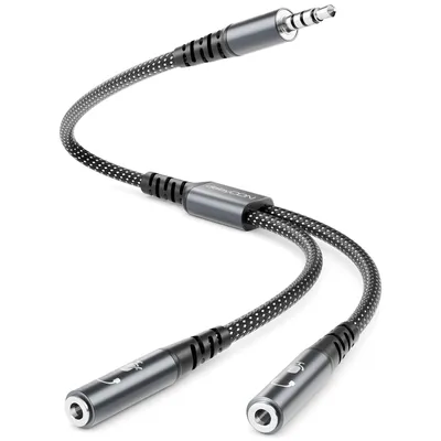 Produktbild von deleyCON AUX Audio Klinke Y Adapter Splitter 3,5mm