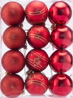 Produktbild von CASARIA® Weihnachtskugeln 24tlg Ø 6cm Kunststoff matt glänzend Christbaumkugeln Christbaumschmuck Anhänger Weihnachtsbaumkugeln Weihnachtsdeko rot