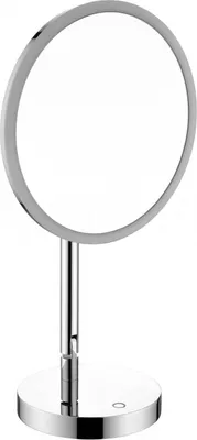 Produktbild von DEUSENFELD SL500CTA - Premium Akku Wand LED Kosmetikspiegel, CTT - stufenlos einstellbarer Farbton von 2700-6500K, LED Touch-Control, 5x Vergrößerung, Ø22cm