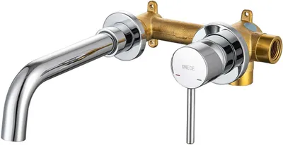 Produktbild von Wandarmatur, Messing Mischbatterie, 360° schwenkbar, Chrom, für Badezimmer