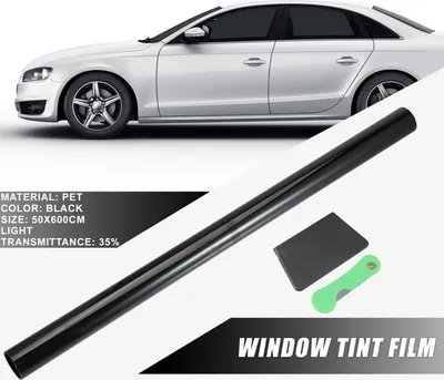 Image de Voiture Fenêtre Teinte Film Soleil Ombrage Protection Ensemble 35% 50x600cm 20"x236"