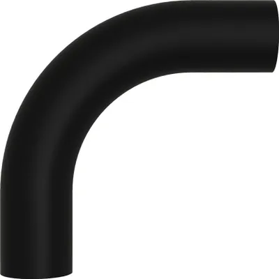 Immagine prodotto di Creative-Cables Tubo curvo di estensione per lampade (Nero, Ø 13 mm, L 50 mm) – In metallo – Con filettatura M10x1 alle estremità
