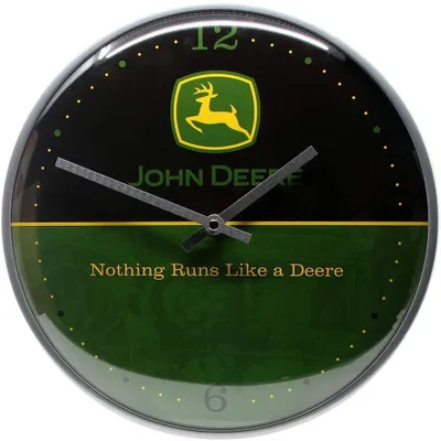 Produktbild von Nostalgic-Art - Wanduhr - John Deere - Logo Black and Green