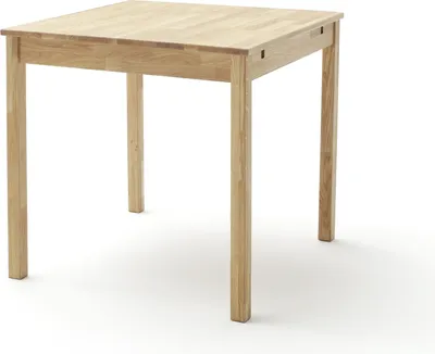 Zdjęcie produktu dla Esstisch >Becan< in Wildeiche aus Massivholz - 80x76x80cm (BxHxT)