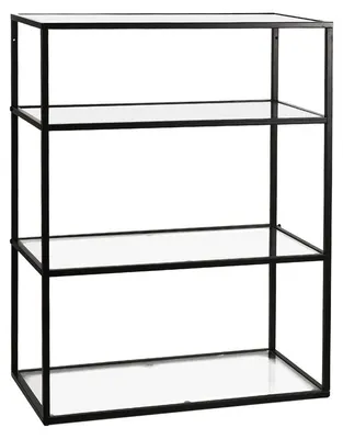 Obrázek produktu pro Pomax Eszential, regál, černý, rozměry: šířka 60 cm, hloubka 30 cm, výška 80 cm