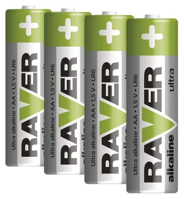 Alkaline Batterien RAVER LR6 (AA), 4 Stk.