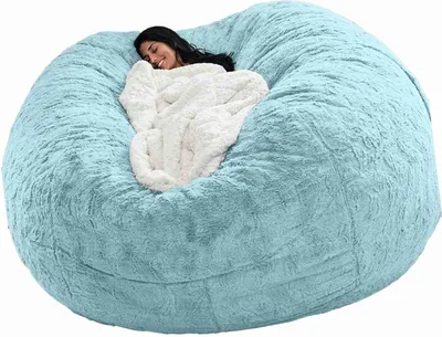 Obrázok produktu pre Domov Huba posteľ Bean Bag stolička kryt Slipcover Dvojlôžková spálňa Balkón Veľký gauč kolo mäkké nadýchané kryt Žiadne výplne iba kryt
