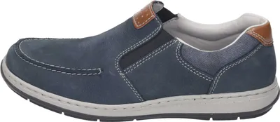 Immagine prodotto di Rieker mocassini da uomo in vera pelle blu, Uomo:42 EU