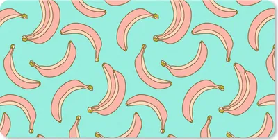 Produktbild von MuchoWow® Mauspad Mousepad Rosa - Banane - Obst - Muster 60x30 cm - Mousepads - Maus Mat - Pad - Mausunterlage - Nachhaltig