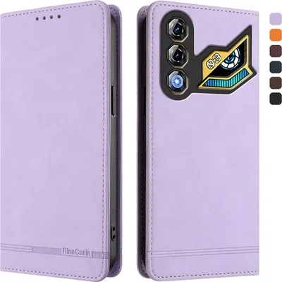 Image de Etui pour ZTE nubia Neo 3 GT, étui rétro en cuirPolyuréthaneavec support et fentes pour cartes de crédit Violet