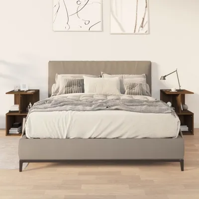 Produktbild von vidaXL Nachttische 2 Stk. Braun Eichen-Optik 35x35x55 cm Holzwerkstoff