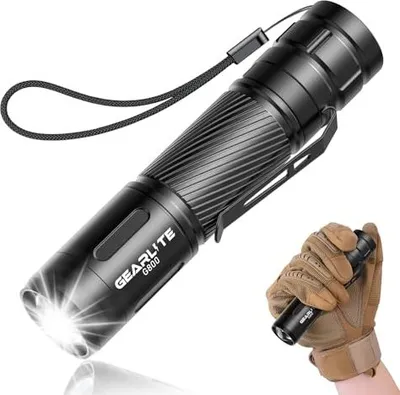 Produktbild von LED -wiederaufladbare Torch, Superhellzoomable 2000 Lum Mini Torch 3 Lichtmodi Lange Betriebszeit, IP65 wasserdichtes taktisches Camping, Angeln,