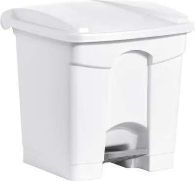 Produktbild von helit Tret-Abfalleimer the step, 30 Liter, weiß/weiß (5690700)