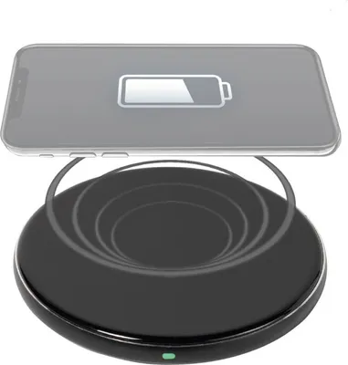 Produktbild von ViVanco™QICHARPADVV15WBK, Auto, Drinnen, USB, Kabelloses Aufladen, 1 m, Schwarz