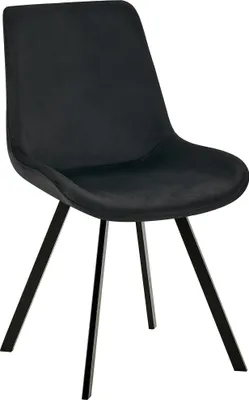Produktbild von Esszimmerstuhl HLO-CP120 Samt schwarz