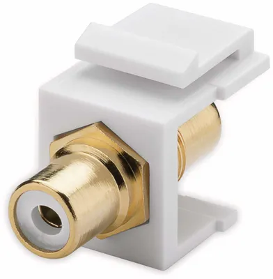 Immagine prodotto di goobay Modulo Keystone Cinch/RCa2 x presa Cinch placcata oro bianco (Bulk)
