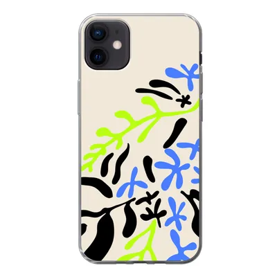 Produktbild von MuchoWow® Handyhülle Schutzhülle Hülle für iPhone 12 mini Blatt - Abstrakt - Muster Silikon Softcase Handy Hülle - Bild