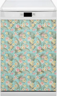 Produktbild von Magnete  Dekorative Magnet Folie für Geschirrspüler 45x80 cm Küche  - Pastellblumen